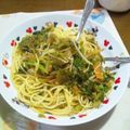 なっちゃん＊♪'s cooksnap of when they made ごぼうとセロリのバター醤油パスタ.