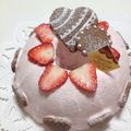 めろーんぱーん's cooksnap of when they made ⁂ホワイトカスタード⁂苺ケーキ.