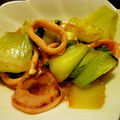 ☆なおみんみ☆'s cooksnap of when they made ✿イカゲソとチンゲン菜のオイマヨ炒め✿.