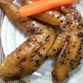 熊三陸's cooksnap of when they made 油を使わない✿~*手羽先~✿.