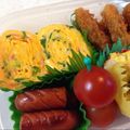 cho♡'s cooksnap of when they made お弁当に♪卵１個でカニカマ卵焼き.
