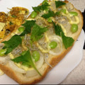 もうらん's cooksnap of when they made 沢庵と枝豆としらすのトースト.