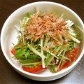 かるぴん♪'s cooksnap of when they made 簡単☆水菜のシャキシャキ和風サラダ.