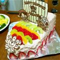 きべちん's cooksnap of when they made 立体！チョコケーキ　ワンピースキャラデコ.