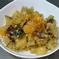 かえま's cooksnap of when they made かぼちゃとさつまいもの明太子あえ.