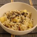 YANchie's cooksnap of when they made 収穫祭 * さつま芋の炊き込みご飯.
