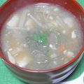 Hisoku's cooksnap of when they made 蓮根とお豆腐＊ぽかぽかスープ.