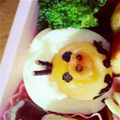 あやまんまーん's cooksnap of when they made ゆで卵deキイロイトリ♪キャラ弁のおかず.