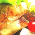 ニコニコまっきー's cooksnap of when they made 春巻きを餃子風にチーズ乗せで焼く！.
