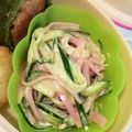 *nana*'s cooksnap of when they made キュウリとハムのカラシマヨ和え.
