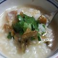 ドラミＳＰ's cooksnap of when they made 豚肉と長ネギの中華粥 パクチーのせ.