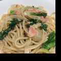 SlothWoman's cooksnap of when they made 菜の花と鮭の味噌クリームパスタ.