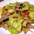 rei_chiki's cooksnap of when they made 3分クッキング！キャベツ豚肉の昆布茶炒め.
