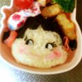 hisayosiko's cooksnap of when they made キャラ弁　ぺこちゃん.