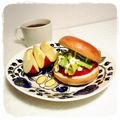 masabagel's cooksnap of when they made ハムステーキと野菜のサンドイッチ.