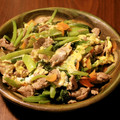 inunoesa's cooksnap of when they made 小松菜と豚の卵とじ.