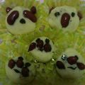 たかはしR's cooksnap of when they made お弁当に★薩摩芋と金時豆のわんこ＆パンダ.