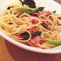 なおたみん's cooksnap of when they made ほうれん草とベーコンの和風パスタ♡.