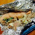 わっき0813's cooksnap of when they made 簡単！鮭のホイル焼き.