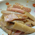 myukitty's cooksnap of when they made おばあちゃんの味①～ずいきのおひたし.