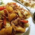 zakkiiM's cooksnap of when they made ほくほくじゃがいも入り焼きそば.