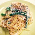 nana0324i's cooksnap of when they made 和えるだけ❀梅チーズクリームパスタ.