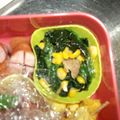 瑠璃音♪'s cooksnap of when they made ☆ほうれん草のバターソテー☆お弁当の彩り.