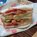 ☆むさし☆'s cooksnap of when they made カプレーゼと海老アボカドの欲張りサンド.