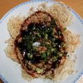 ウサびん's cooksnap of when they made 青ねぎたっぷり！素麺deカリッとお好み焼.