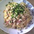 べるがも's cooksnap of when they made ✿里芋とキノコの❀味噌クリーム✿パスタ.
