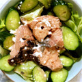 たぬきーまうす's cooksnap of when they made ★鮭缶ときゅうりの簡単サラダ★.