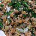 aaaayama's cooksnap of when they made 納豆そぼろ☆なっとく丼.