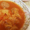 chi1suke's cooksnap of when they made チーズミートボール入り＊トマトスープ.