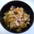 kurukurumin's cooksnap of when they made 味噌風味大根とイカの煮物　(聖護院大根）.