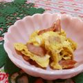 赤い電話's cooksnap of when they made 玉子とウインナー炒め♪.