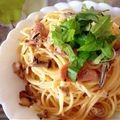 まみむみむま's cooksnap of when they made レンジで簡単ランチ☆アレンジ明太子パスタ.
