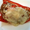 さっくらんこ's cooksnap of when they made 作業時間５分！パプリカのひき肉詰め.