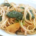 あまいこびと's cooksnap of when they made 簡単☆もっちりナポリタン☆ほうれん草.
