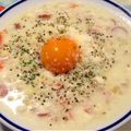 ばしこっく's cooksnap of when they made 便秘対策に！押麦のカルボナーラリゾット風.
