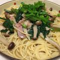 syumimam's cooksnap of when they made いろいろキノコとベーコンの和風パスタ.