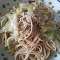 minadongri's cooksnap of when they made キャベツとしらすのパスタ.