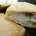 モグタソ's cooksnap of when they made はんぺんキツネサンド.