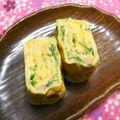 シャンプーハット's cooksnap of when they made お弁当に♪水菜とツナの卵焼き.