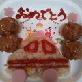 ビーグルのソラ's cooksnap of when they made ケチャップで絵文字　キャラ弁やパンに♪.