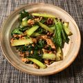 まーちゃろう's cooksnap of when they made 小松菜と豚ひき肉のオイスターソース炒め.