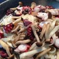 きたみーちゃん's cooksnap of when they made タコとしめじのガーリックパスタ.