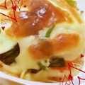 桃たまご♡'s cooksnap of when they made 鮭とほうれん草のホワイトソース焼き。.