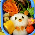 カヌレ３１４'s cooksnap of when they made さつま揚げくまちゃん＊キャラ弁.