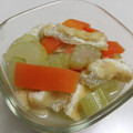 ３児ママCafe's cooksnap of when they made セロリと油揚げのスープ煮.