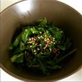 モコモコモモコ's cooksnap of when they made 春菊のおひたし♪　　からし酢醤油だれ.